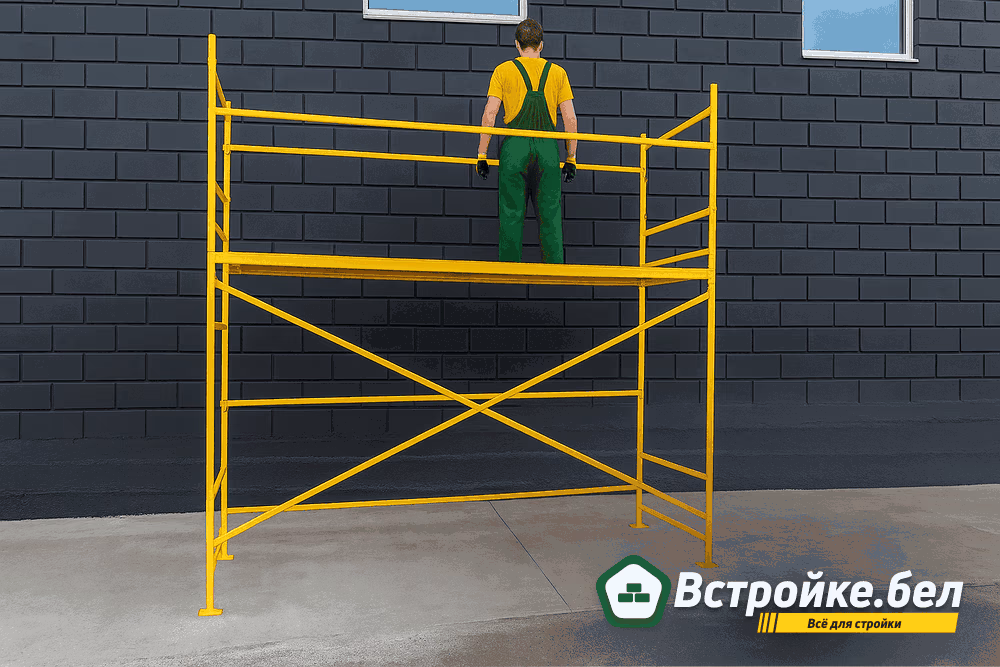 Аренда строительных лесов с рабочим